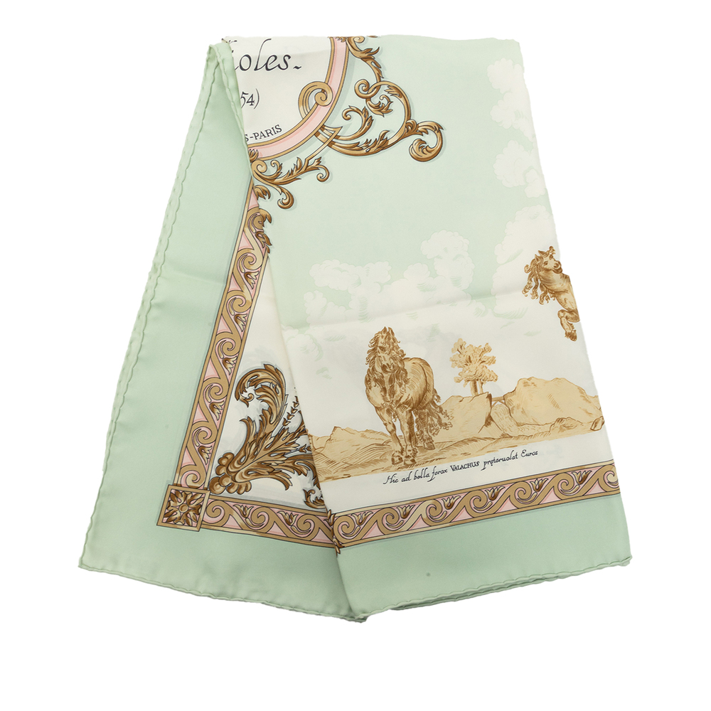 Pre-Loved Hermes Courbettes et Cabrioles Silk Scarf 90